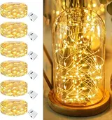6 Pack Fairy Lights Battery Operated - 7ft 20 Led Twinkle Lights 3 Modes...