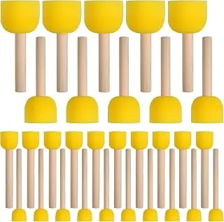 30 Pcs Round Sponges Brush Set, Round Sponge Brushes for Painting, Paint...