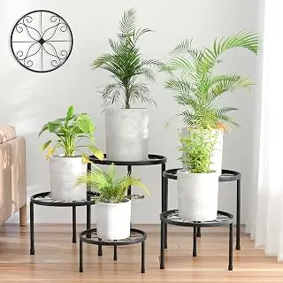 5-Pack Decent Metal Plant Stands, Heavy Duty Flower Pot Stands for Multi...