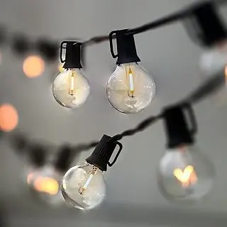 Lampat String Lights, LED 25 Light Bulbs 25Ft G40 Globe String Lights wi...