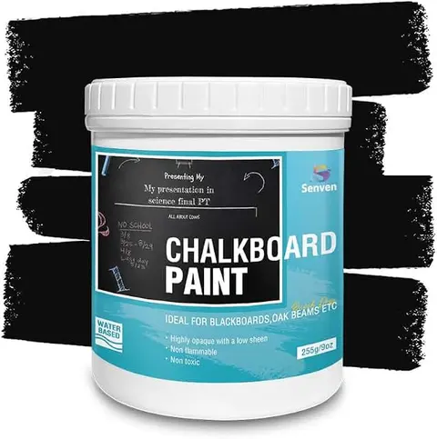Chalkboard Paint Black Chalk Board Paint for Wood, Metal, Glass, Wall, P...