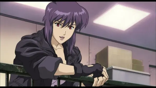 motoko kusanagi ghost in the shell anime girls with purple hair