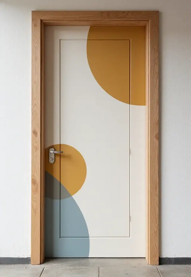 21 Creative DIY Door Mural Ideas That'll Make Your Neighbors Jealous - 14. Minimalist Style