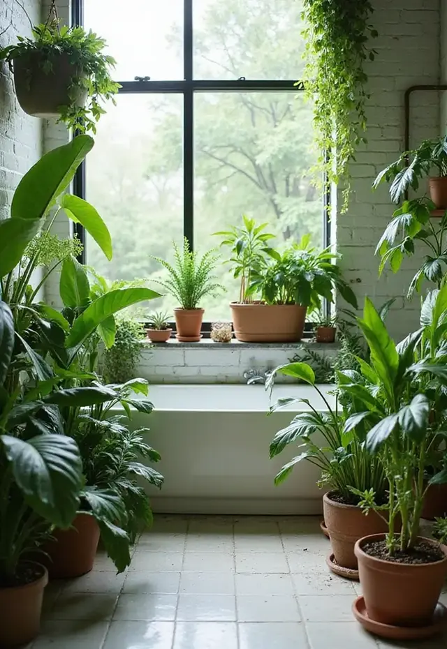 13 Spa-Like Bathroom Trends for 2026 That Will Turn Your Home into a Retreat (Don’t Miss #12!) - 5. Indoor Plants