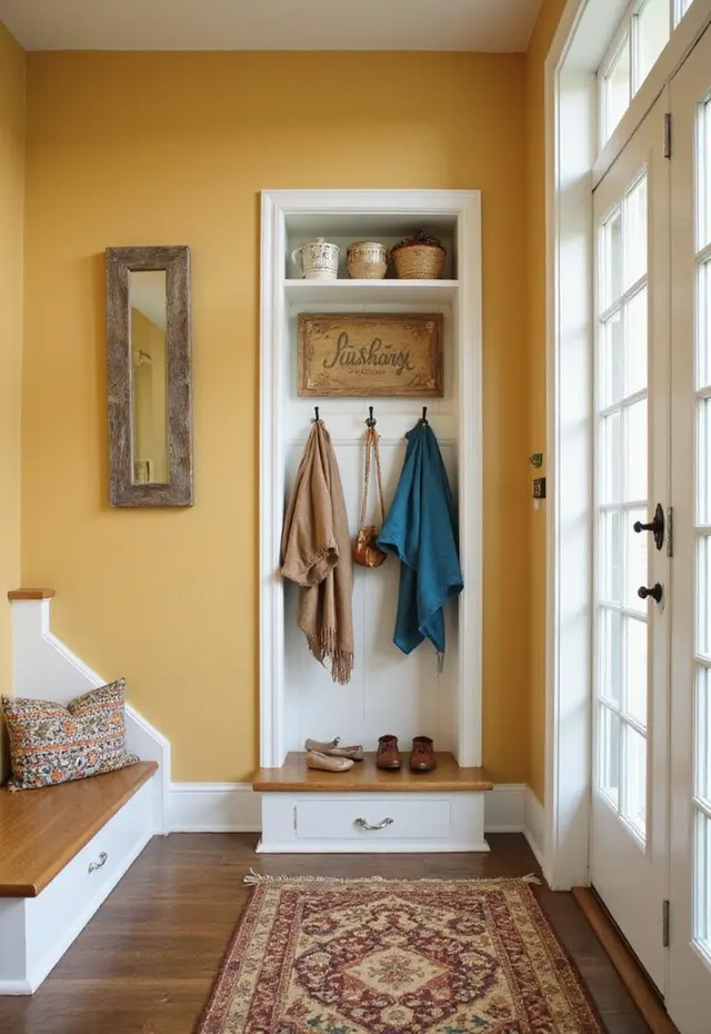 15 Small Mud Room Ideas That Prove Size Doesn’t Matter - 6. Hooks with Personality