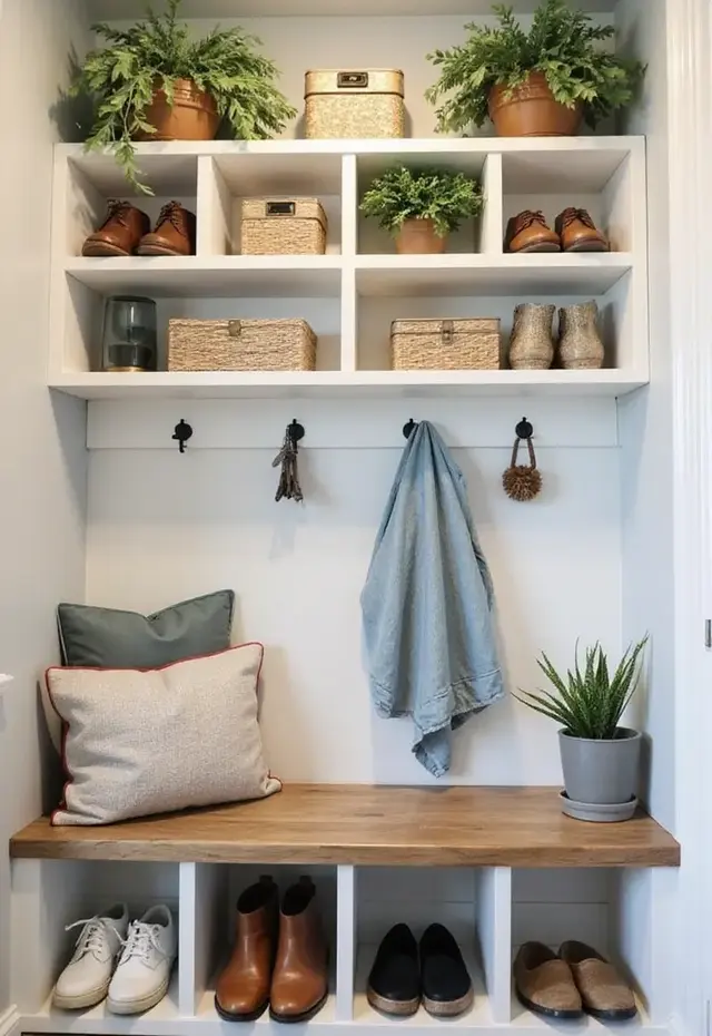 15 Small Mud Room Ideas That Prove Size Doesn’t Matter - 4. Open Shelving for Easy Access