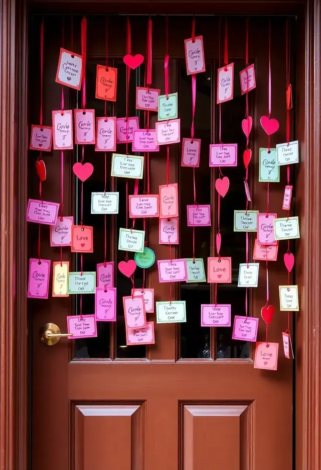 14 Budget Valentines Door Decor Ideas That Look Expensive - 6. Whimsical Love Coupons