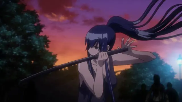 saeko busujima highschool of the no longer living anime girls with purple hair