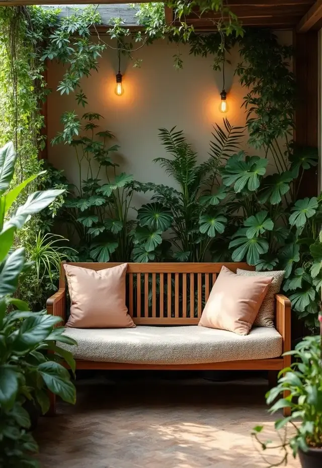 12 Cozy Indoor Winter Garden Ideas to Brighten Your Home - 9. Indoor Garden Bench