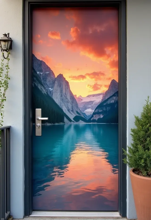21 Creative DIY Door Mural Ideas That'll Make Your Neighbors Jealous - 19. Inspiring Landscapes