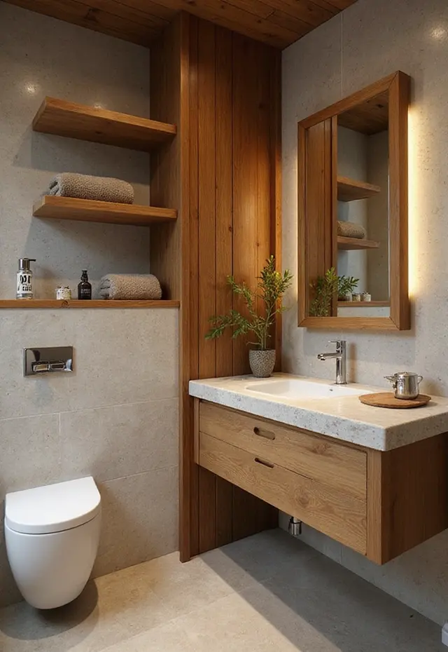 13 Spa-Like Bathroom Trends for 2026 That Will Turn Your Home into a Retreat (Don’t Miss #12!) - 2. Natural Materials