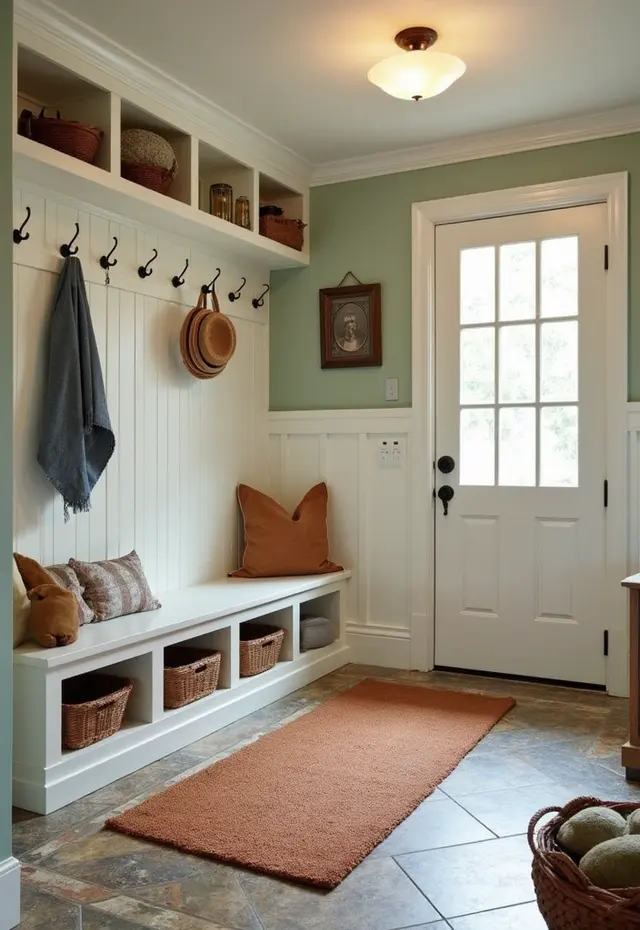 15 Small Mud Room Ideas That Prove Size Doesn’t Matter - 9. Stylish Flooring Options
