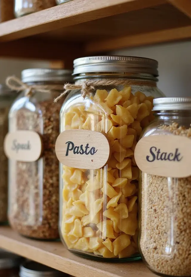 19 DIY Pantry Ideas That Are Budget-Friendly and Stylish - 1. Upcycled Glass Jars for Storage