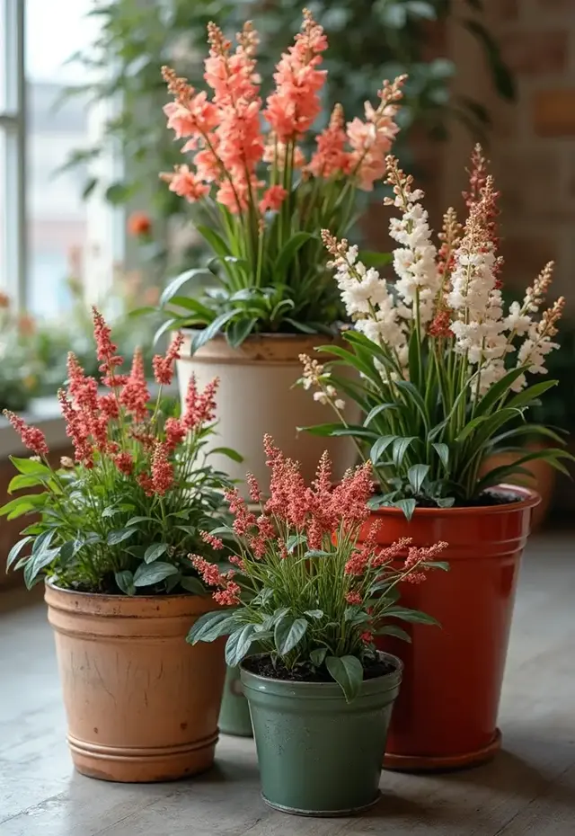 12 Cozy Indoor Winter Garden Ideas to Brighten Your Home - 10. Seasonal Themed Planters