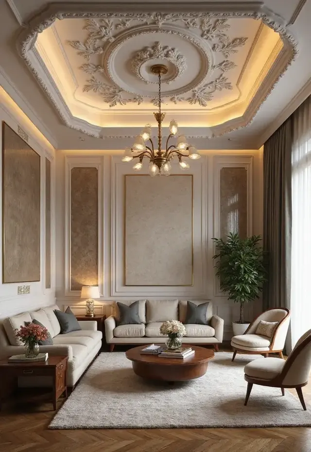25 Luxurious Living Room Trends for 2026 That'll Make Your Friends Jealous (#18 Will Blow Your Mind!) - 1. Statement Ceilings