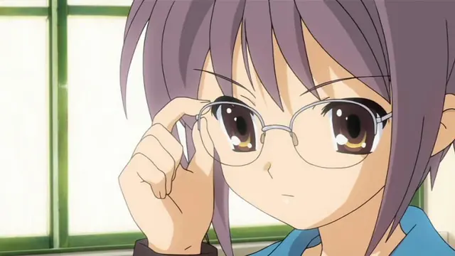yuki nagato the melancholy of haruhi suzumiya suzumiya haruhi no yuuutsu anime girls with purple hair