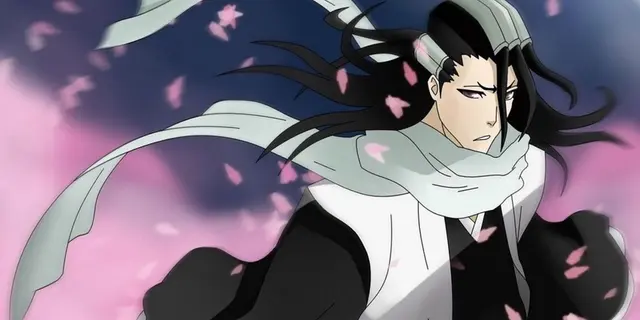 byakuya kuchiki bleach anime boys with long hair