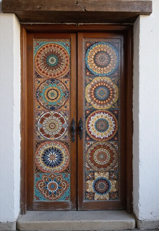 21 Creative DIY Door Mural Ideas That'll Make Your Neighbors Jealous - 6. Cultural Inspirations