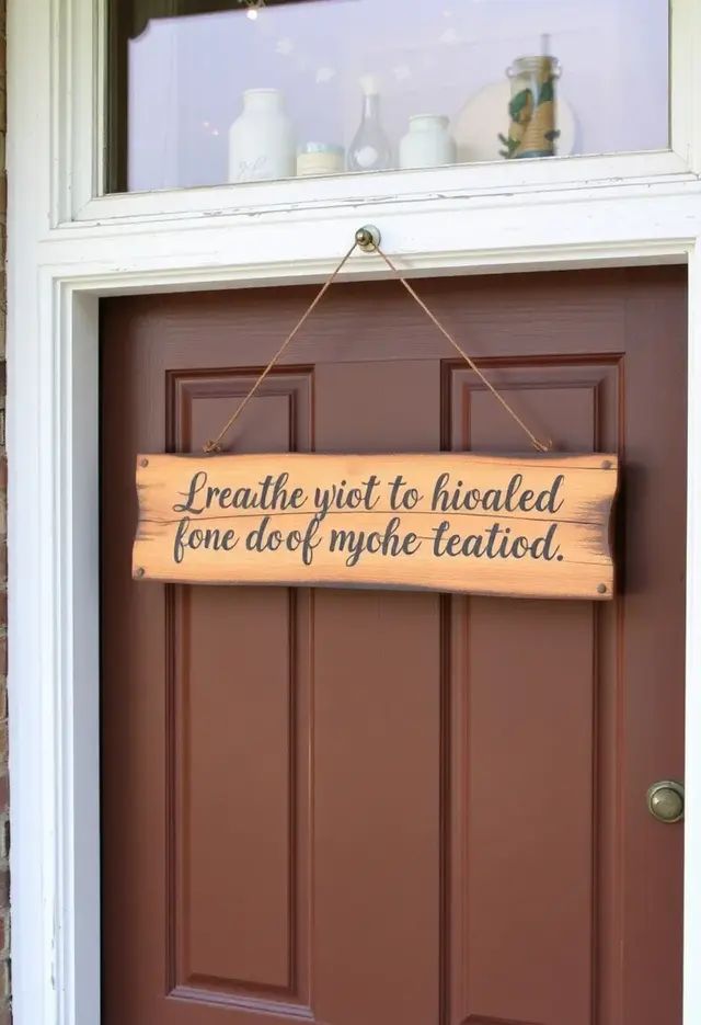 14 Budget Valentines Door Decor Ideas That Look Expensive - 7. Vintage Door Sign