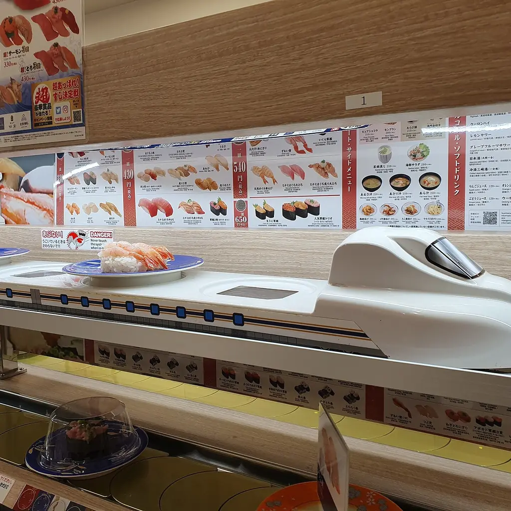 The sushi-go-round as a family outing
