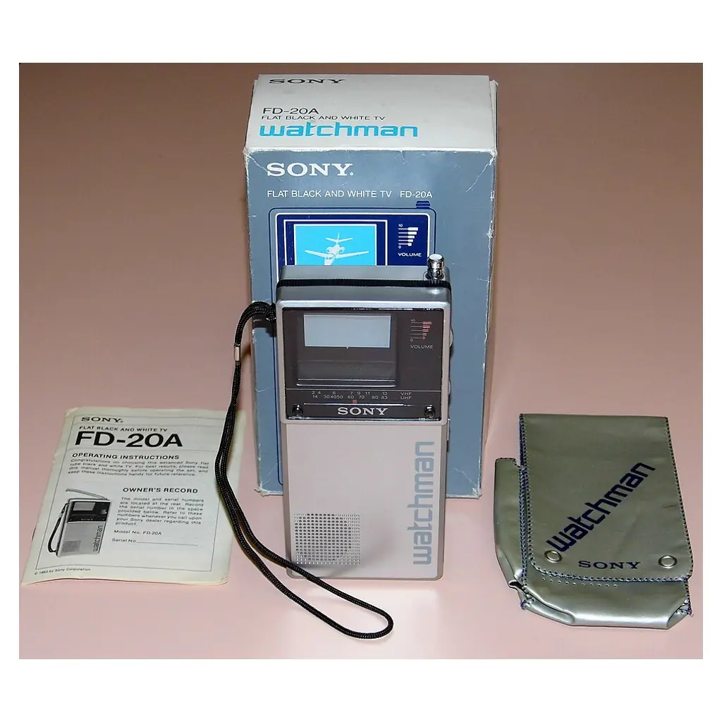 Sony Watchman FD-20A, dated March 1984.