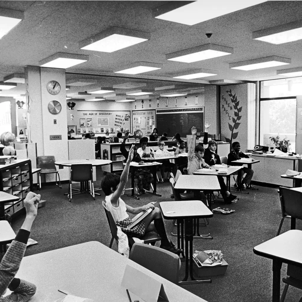 A Boston public school classroom in the 1970s.