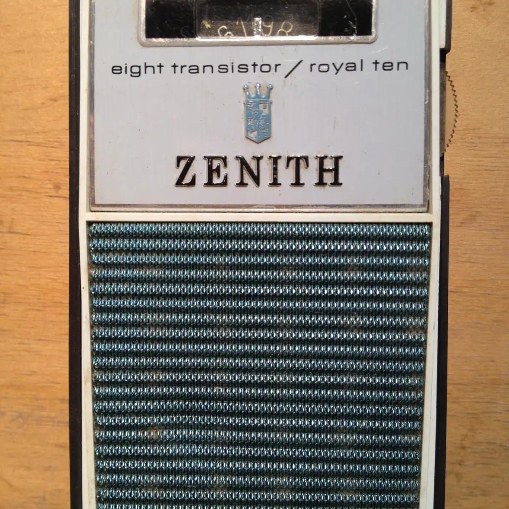 A Zenith eight-transistor radio.