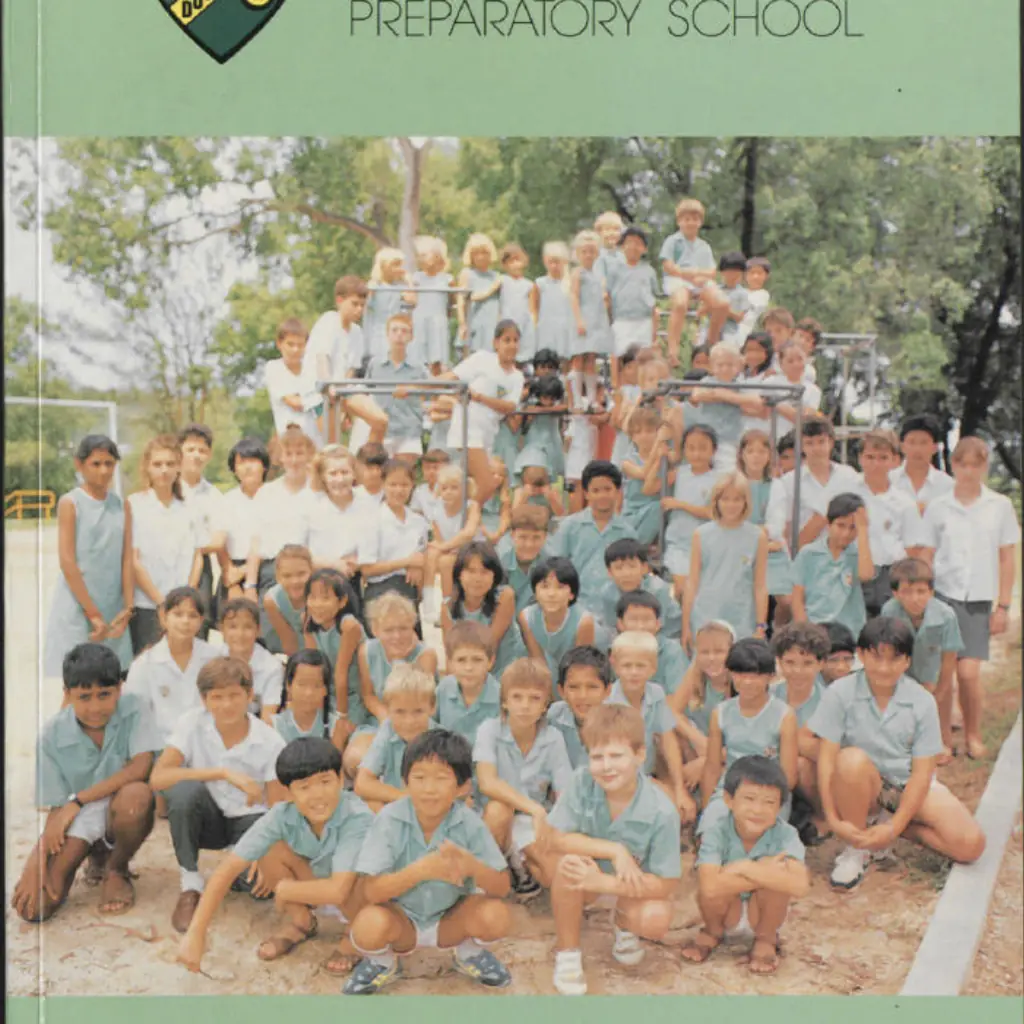The cover of the Dover Court Preparatory School yearbook from 1989.