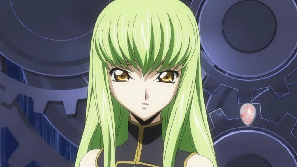 c.c. code geass anime characters with green hair