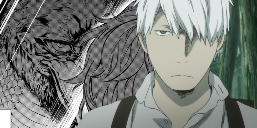 ginko mushishi anime characters with white hair