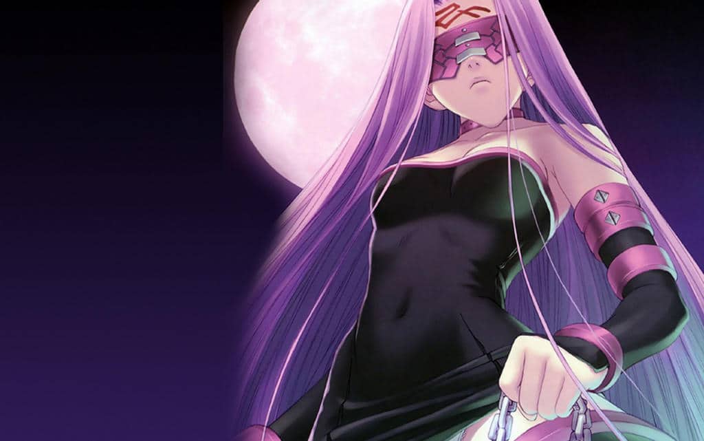 rider bewitching black serpent fate stay night anime girls with purple hair