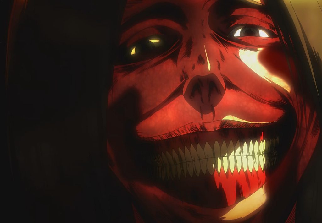 dina fritz smiling titan attack on titan scariest anime character of all time